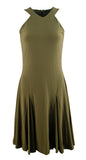 Lauren Ralph Lauren Women's Sleeveless Halter-Neck Jersey Dress-OM-XS