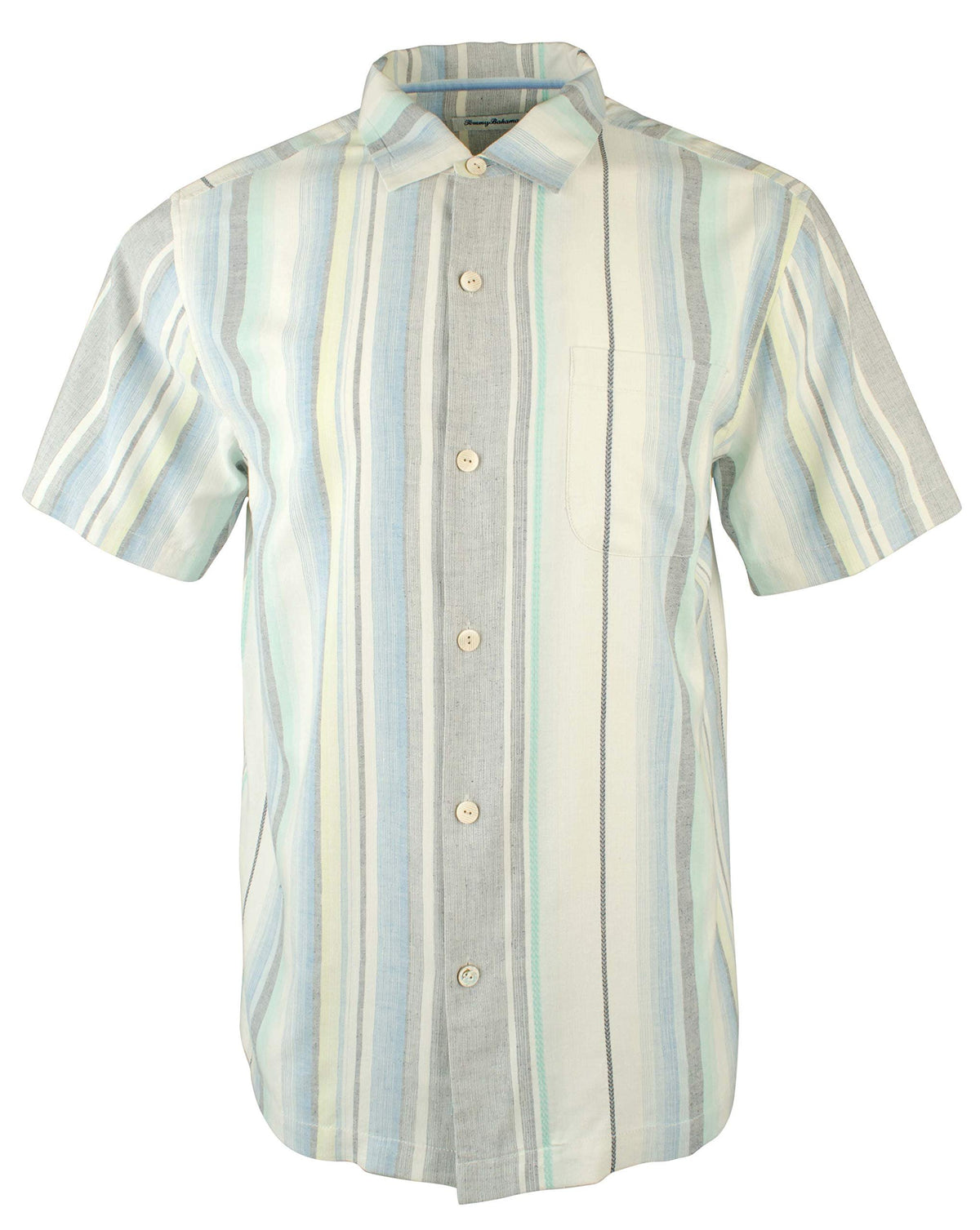 Camisa de manga corta Tommy Bahama Posado Sands para hombre, color azul aster pequeño