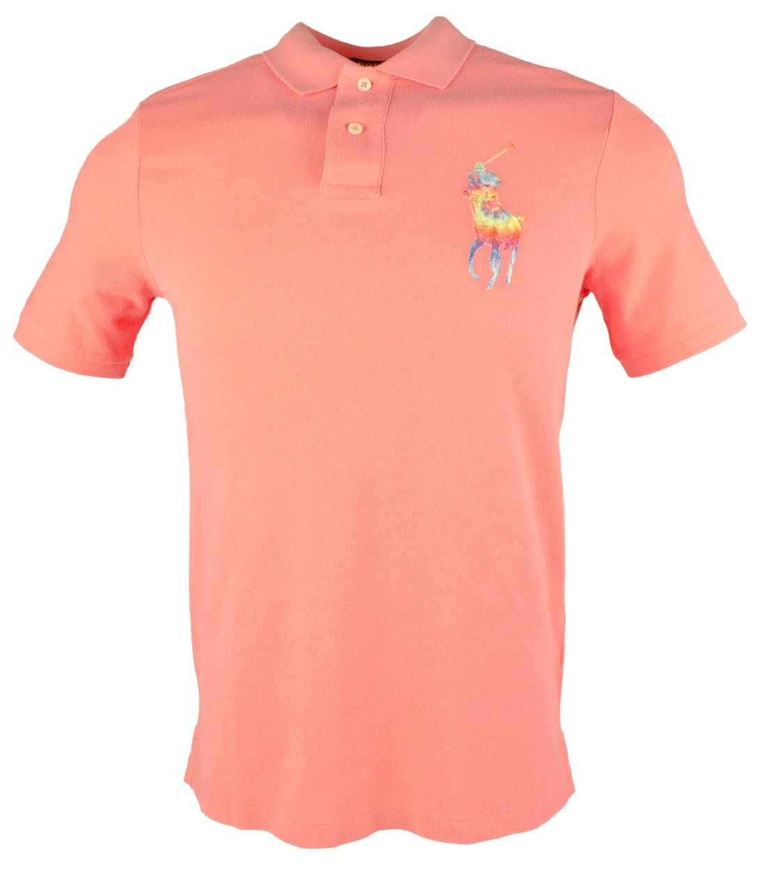 Men's Fancy Polo Print Classic Fit Polo Shirt Almfi Red Small