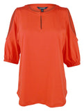 Women's Cold-Shoulder Keyhole Top-R-S
