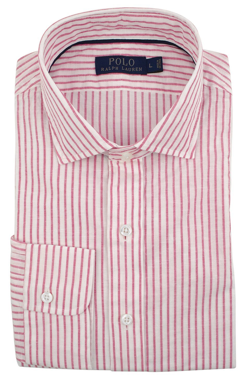 Polo Ralph Lauren Men's Linen Blend Long Sleeve Button-down Shirts Blue Pink