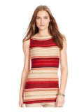Lauren Ralph Lauren Women's Petite Sleeveless Striped Knit Top