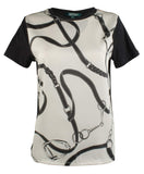 Lauren Ralph Lauren Women's Petite Stirrup Belt Print Shirt