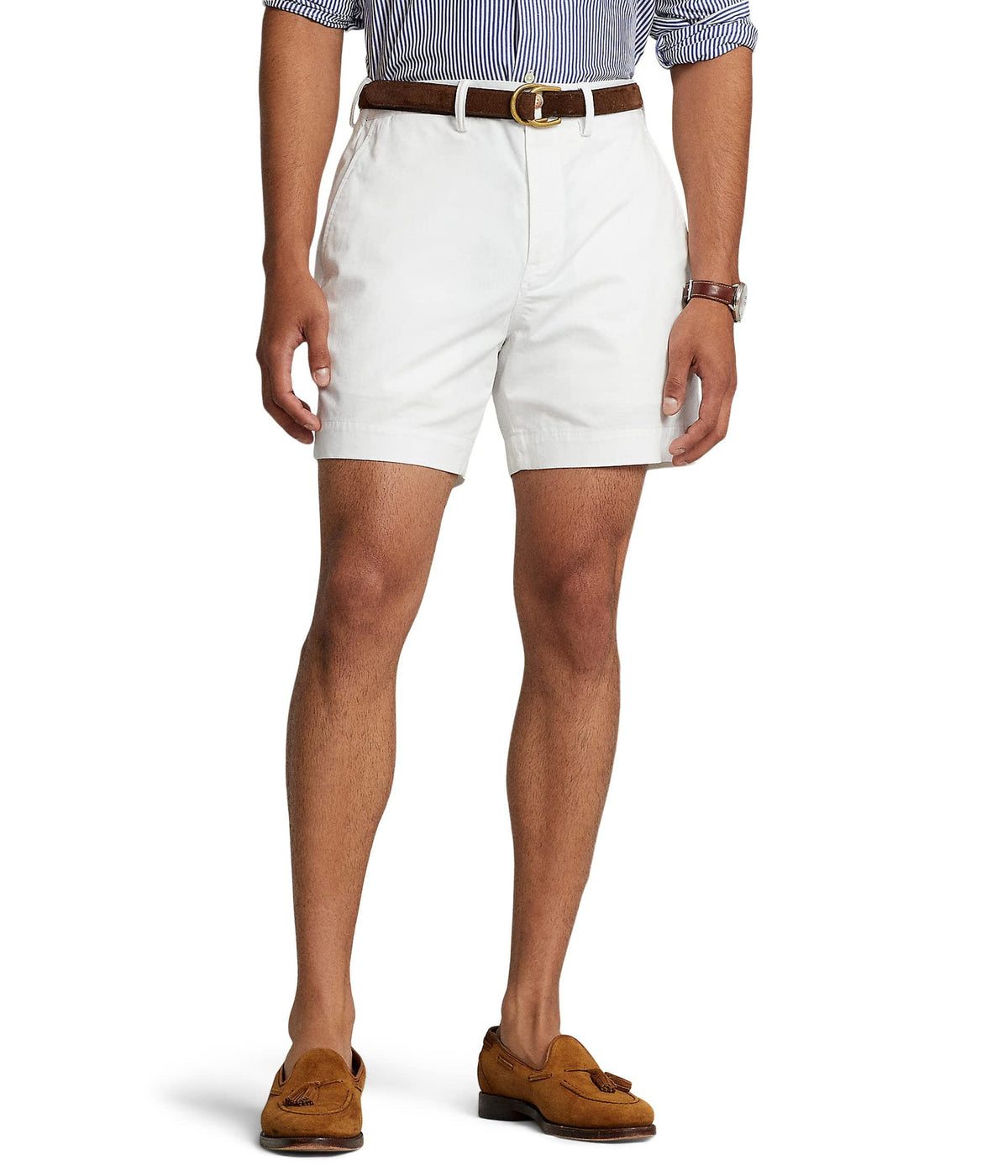 POLO RALPH LAUREN Classic Fit Bedford 6" Shorts Pure White 40 6