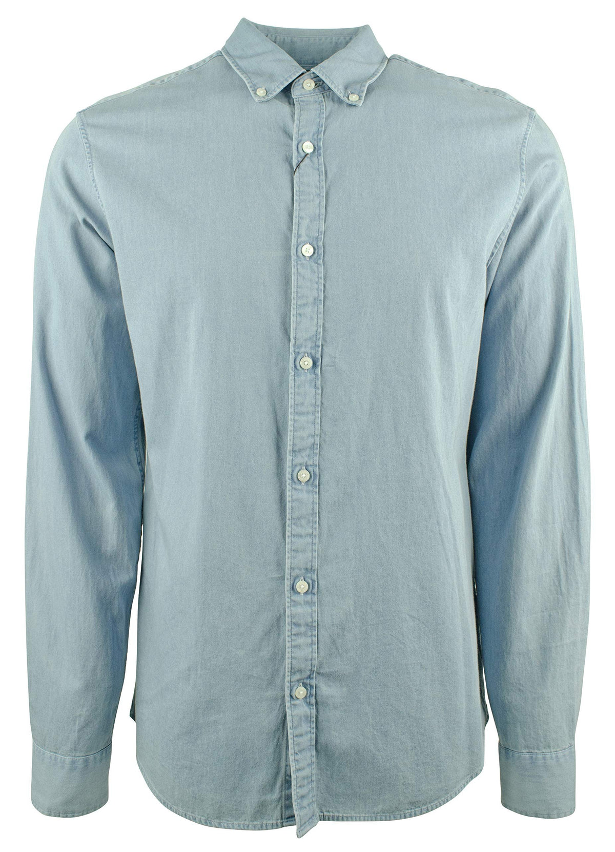 Michael Kors Men's Slim Fit Light Wash Long Sleeve Shirt