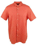 Michael Kors Men's Linen Button Front Short Sleeve Shirt