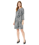 Tommy Bahama Vestido Darcy Zesty Zebra para mujer, gris tormenta, talla pequeña