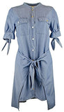 Michael Kors Women's Chambray Wrap Around Shirt Dress