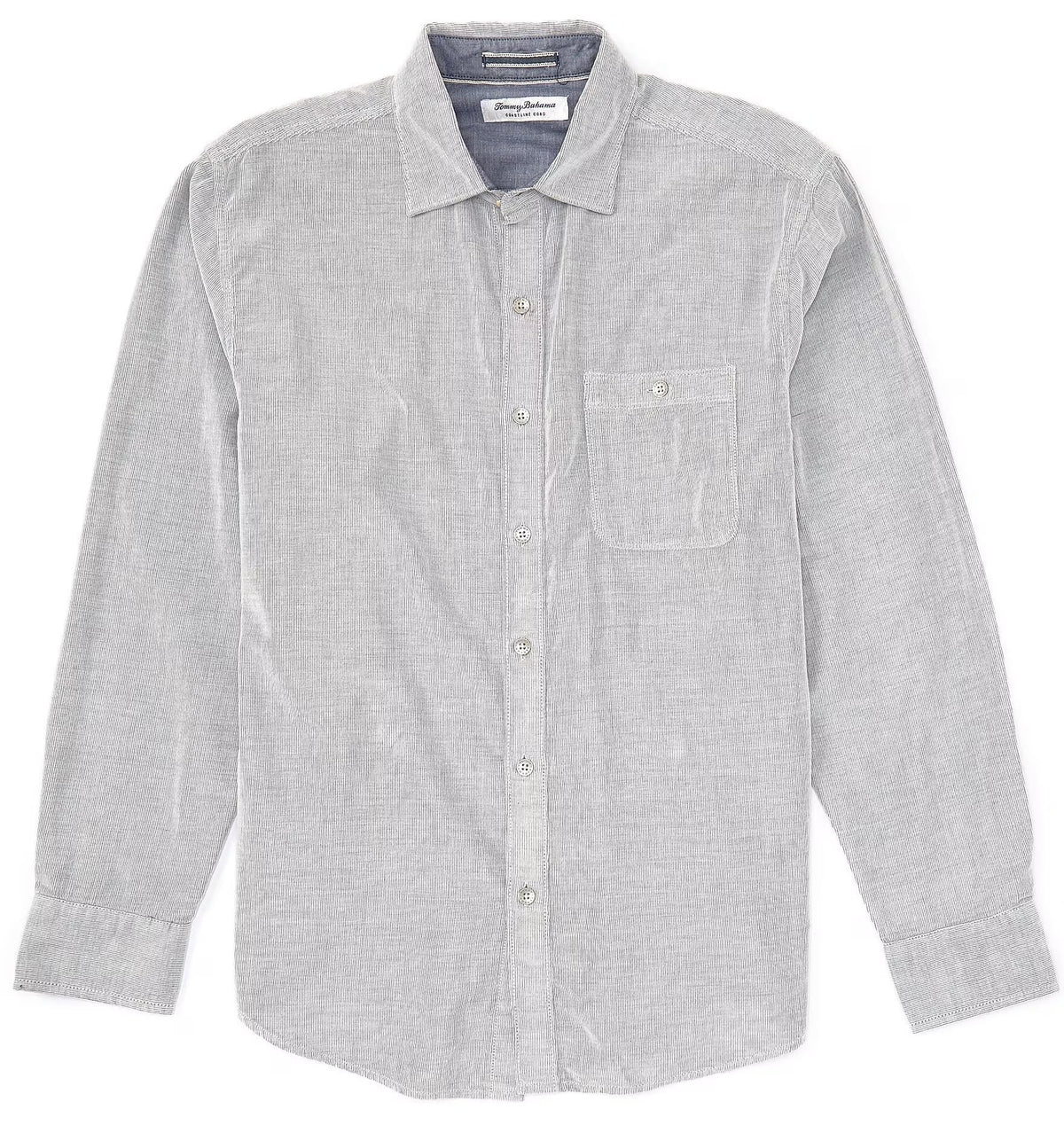 Camisa Tommy Bahama de pana Coastline con botones para hombre, talla grande y alta, gris zinc, talla 4XB