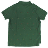 Polo Ralph Lauren Men's Custom Fit Allover Flag Embroidered Polo Shirt Grn