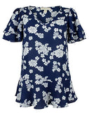 Michael Kors Women's Tiered Embellished Sleeve Top