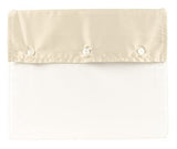 Funda nórdica individual con borde de satén orgánico, 66 x 86 pulgadas