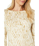 Tommy Bahama Kadın Darcy Zesty Zebra Elbise Golden Honey XS