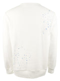 POLO RALPH LAUREN Men's Logo Tie Dye Print Long Sleeve Fleece Sweatshirt Wht X