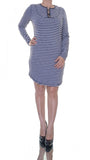 Lauren Jean Co. Women's Long Sleeve Striped Shirt Dress