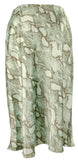 Ralph Lauren Women's Satin Snakeskin Print A-line Skirt Turquoise Multi