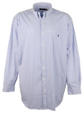Polo Ralph Lauren Men's Big & Tall Striped Stretch Poplin Long Sleeve Shirt