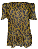 Michael Kors Women's Floral Pleated Off The Shoulder Top
