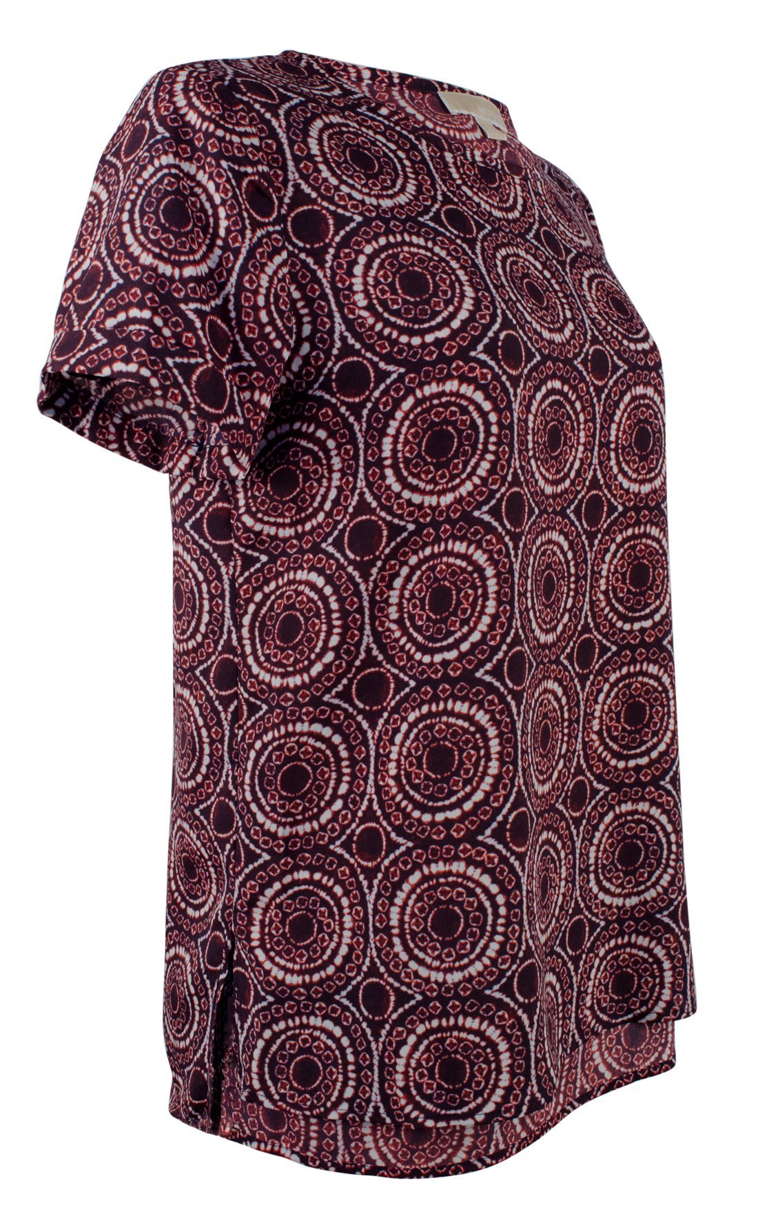 Michael Kors Women's Medallion Printed Pebble Crepe Top