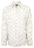 Michael Kors Men's Paisley Print Slim Fit Long Sleeve Shirt Hsk XX-Large