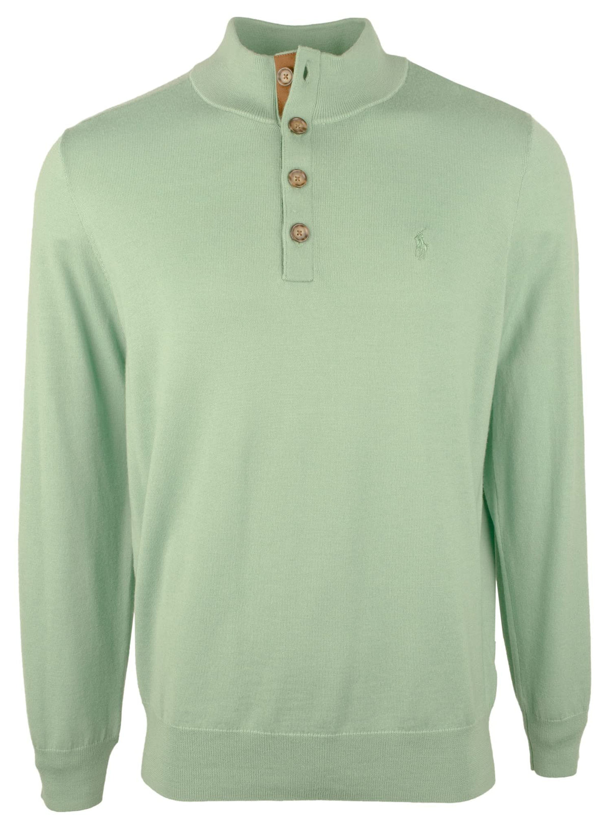 Polo Ralph Lauren Men's Buttoned Mock Sweatshirt-GN-Small