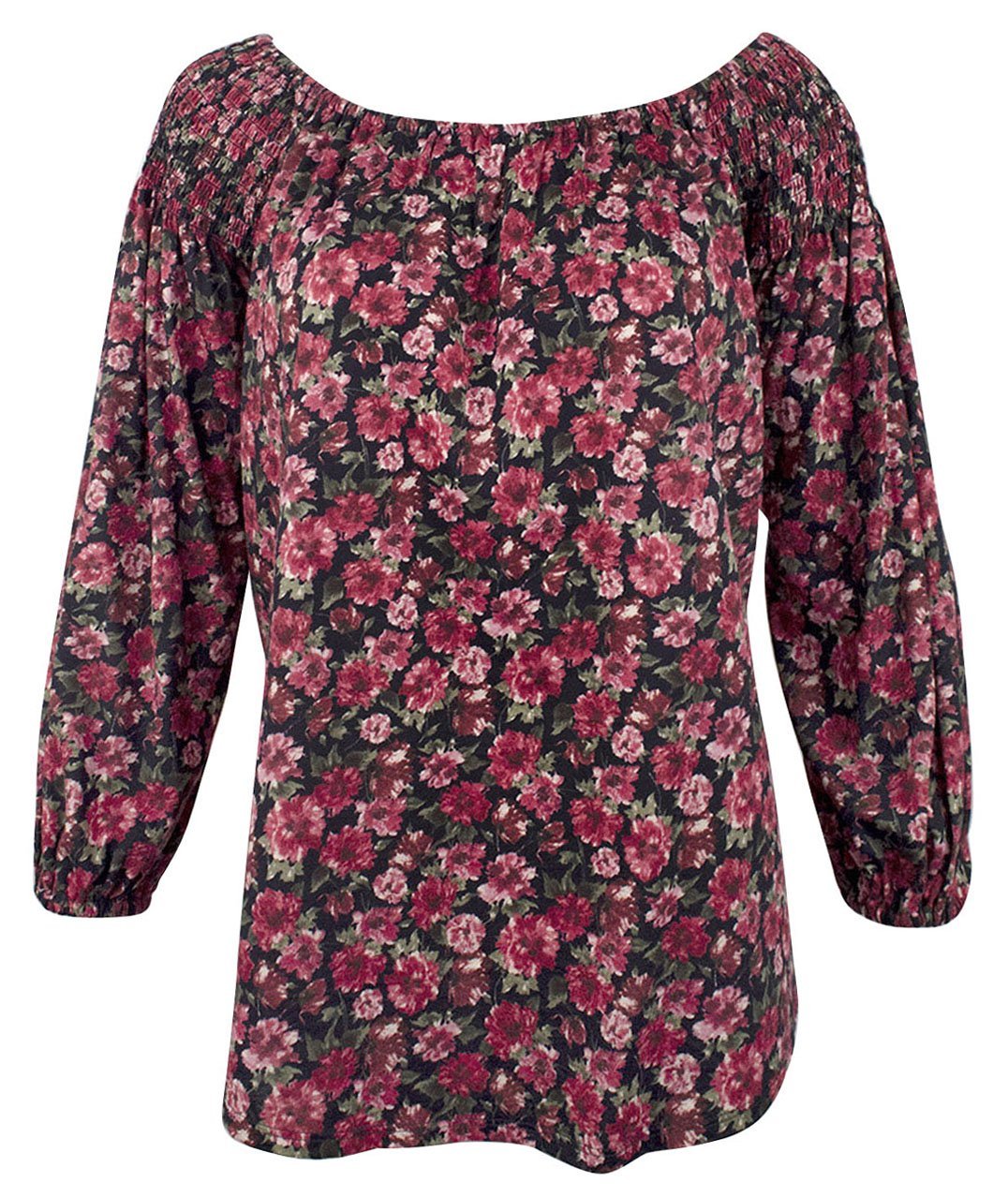 Lauren Ralph Lauren Women's Petite Floral Print Off-The-Shoulder Blouse