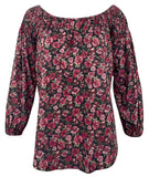 Lauren Ralph Lauren Women's Petite Floral Print Off-The-Shoulder Blouse