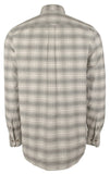 Camisa Oxford de manga larga con doble cepillado para hombre Southern Tide, gris grava, talla mediana