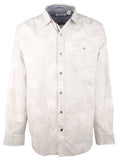 Tommy Bahama Men's Canyon Beach Cloudy Fronds Flannel Shirt Small Asheen