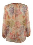 Lauren Ralph Lauren Women's Floral Print Georgette Blouse Shirt-TM-XS