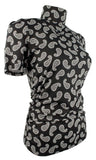 Michael Michael Kors Women's Paisley Short Sleeve Turtleneck Top T-Shirt...