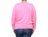 Ralph Lauren Womens Cutout-Shoulder Knit Blouse, Pink, Medium