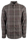 Michael Kors Men's Slim Fit Plaid Cotton Long Sleeve Shirt