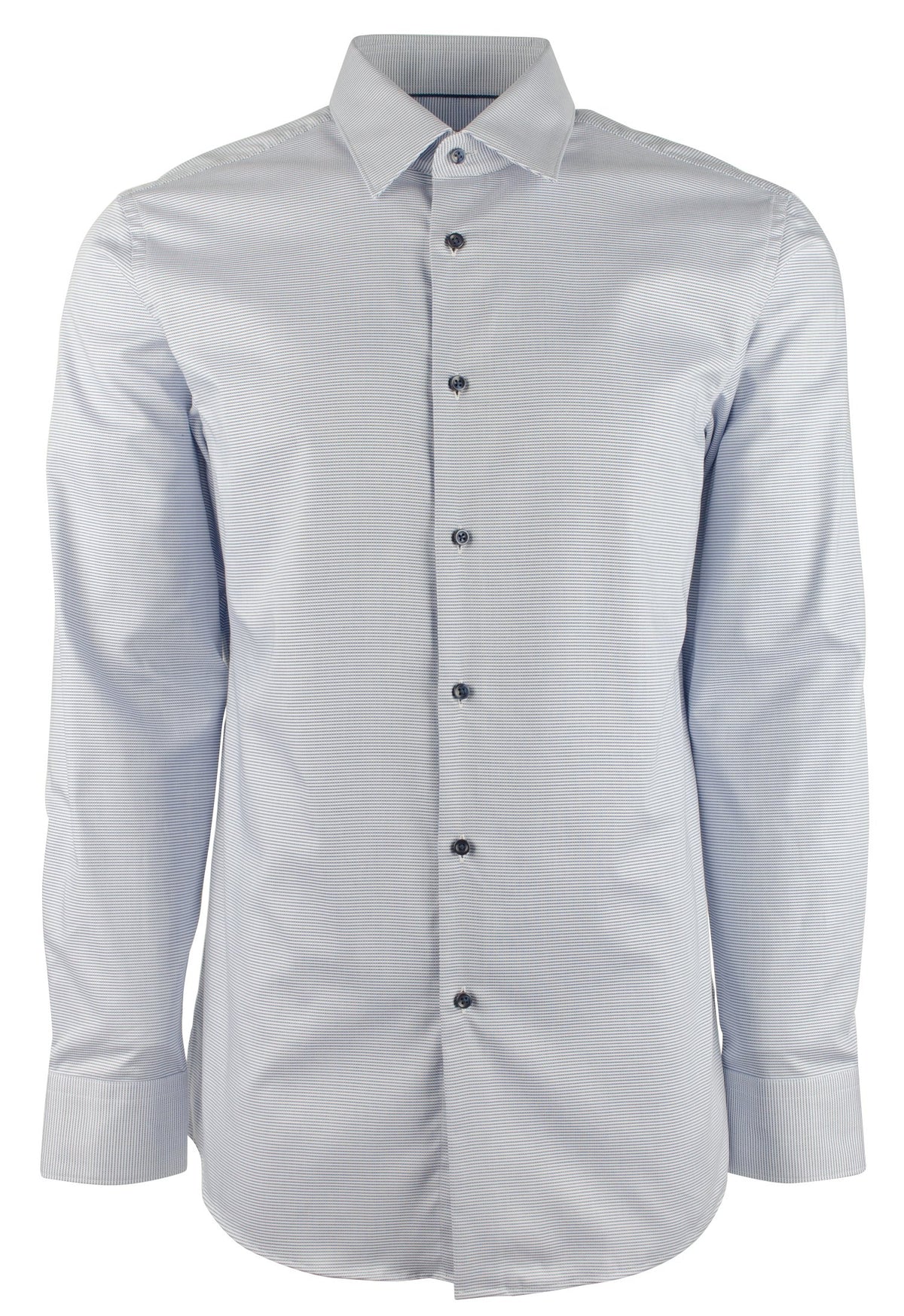 Hugo Boss Men's Sharp Fit Easy Iron Long Sleeve Dress Shirt Pastel Blue 17-32/33