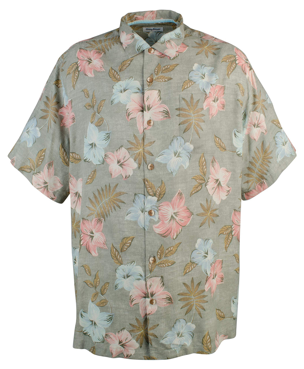 Tommy Bahama Men's Hibiscus In The Mist IslandZone Camp Shirt-DT-S