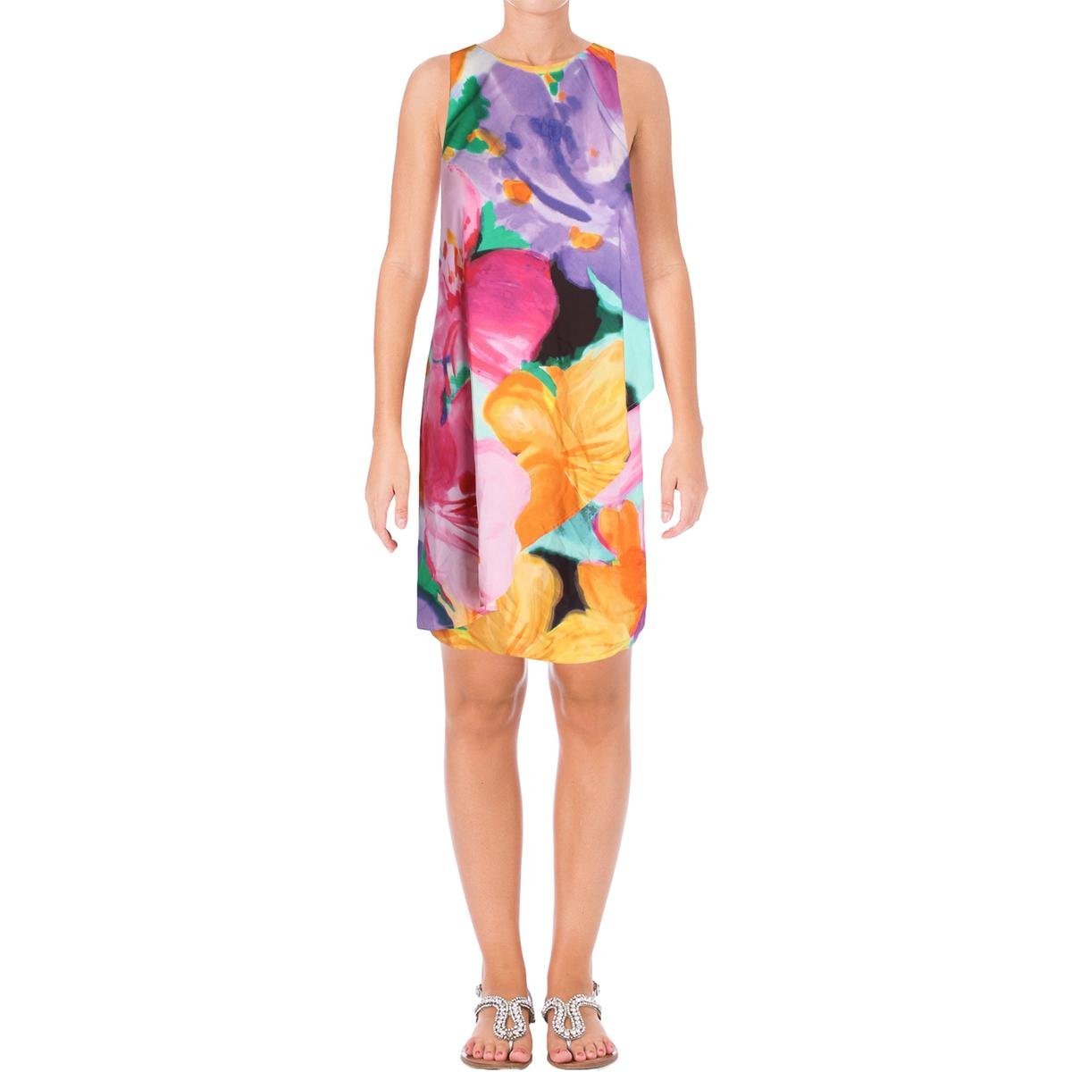 Lauren Ralph Lauren Women's Floral Print Crepe Shift Dress