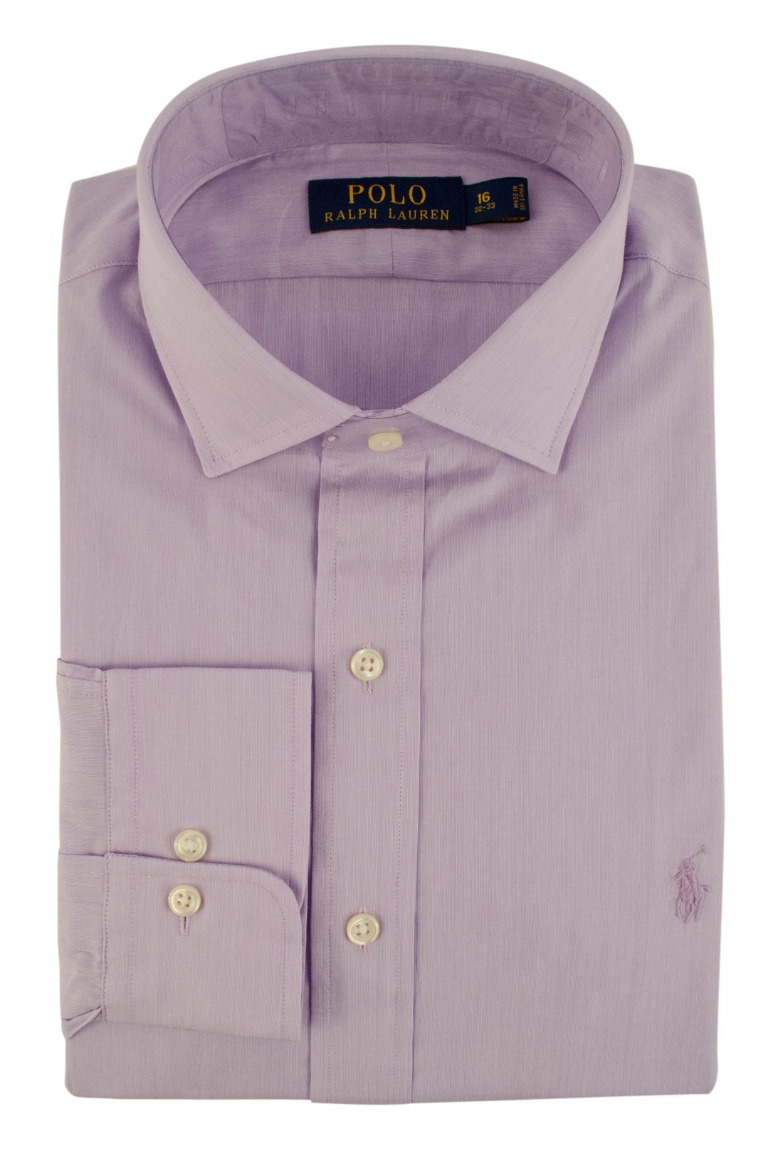 Polo Ralph Lauren Men's Estate Hairline Stripe Shirt (14.5(32-33), Purple/White)