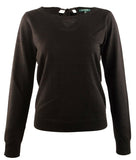 Women's Keyhole Tie-Back Sweater-B-L Black