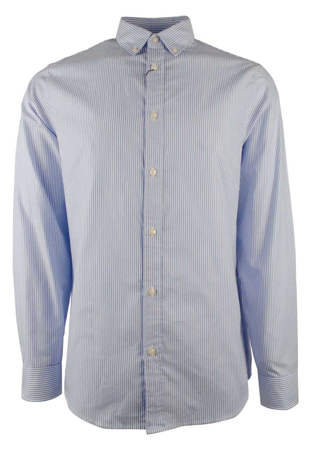 Michael Kors Men's Long Sleeve Striped Tailored Classic Fit Shirt