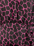 Michael Kors Women's Giraffe Printed Flutter Faux Wrap Dress