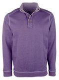 Sudadera Tommy Bahama Flipfield Snap Mock para hombre, color violeta costero jaspeado, talla pequeña