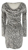 Michael Kors Women's Plus Size Velvet Long Sleeve Cowl Back Dress