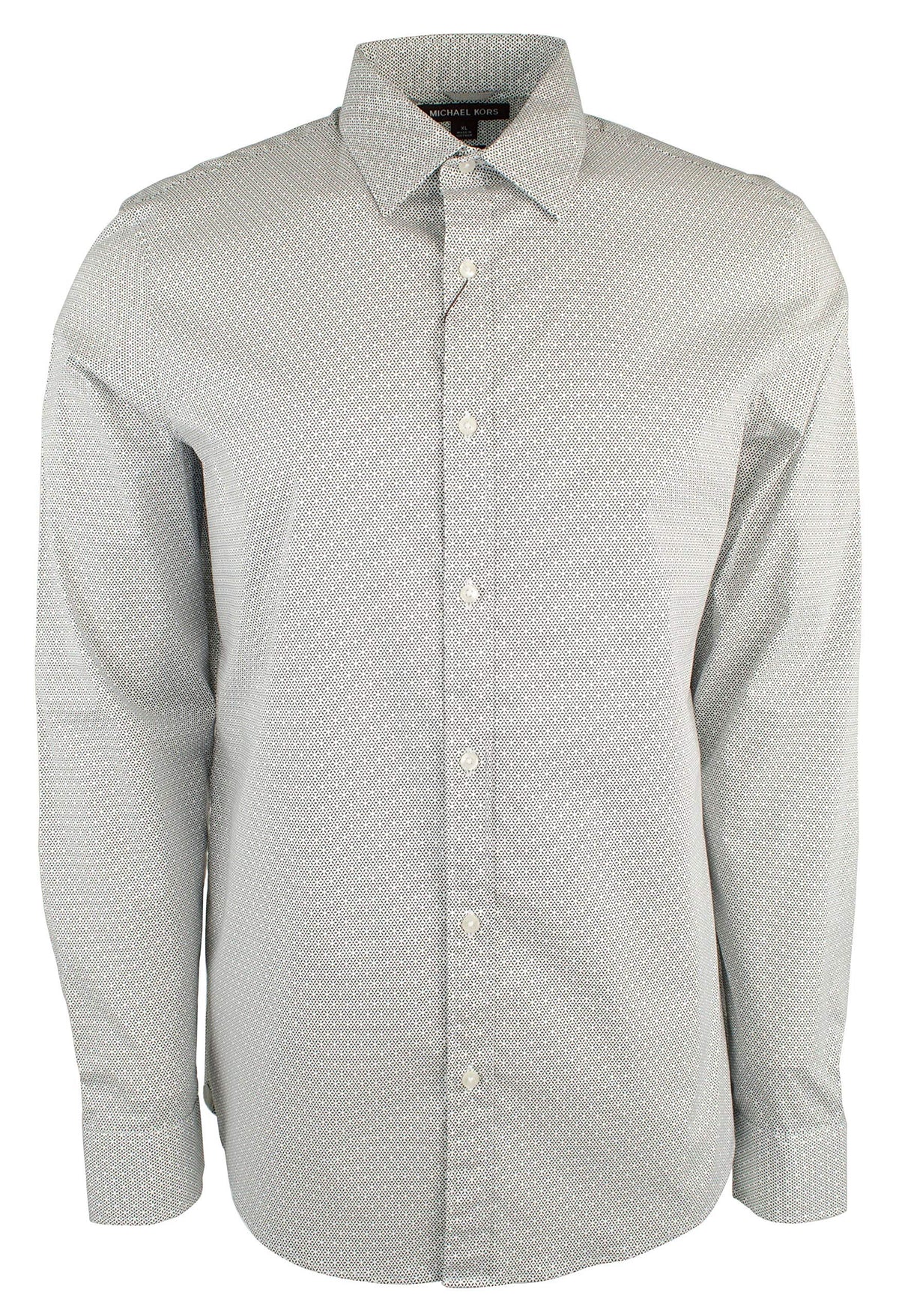 Michael Kors Men's Trim Stretch Cotton Long Sleeve Shirt B XL