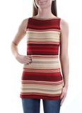 Lauren Ralph Lauren Women's Petite Sleeveless Striped Knit Top