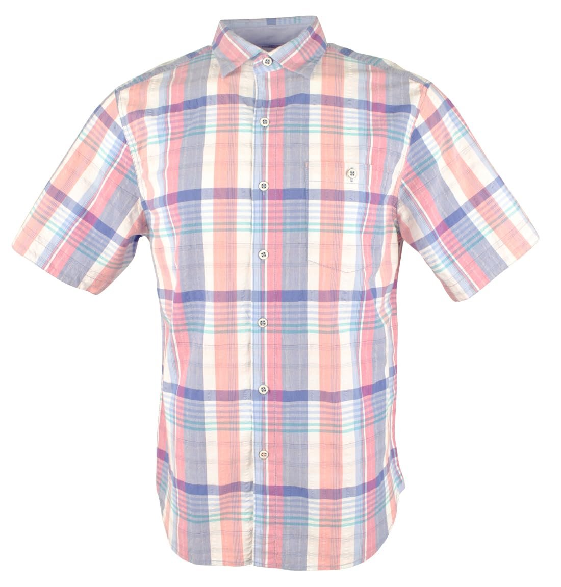 Tommy Bahama Men's Block Party Stretch Short Sleeve Button-Down Shirt Medium