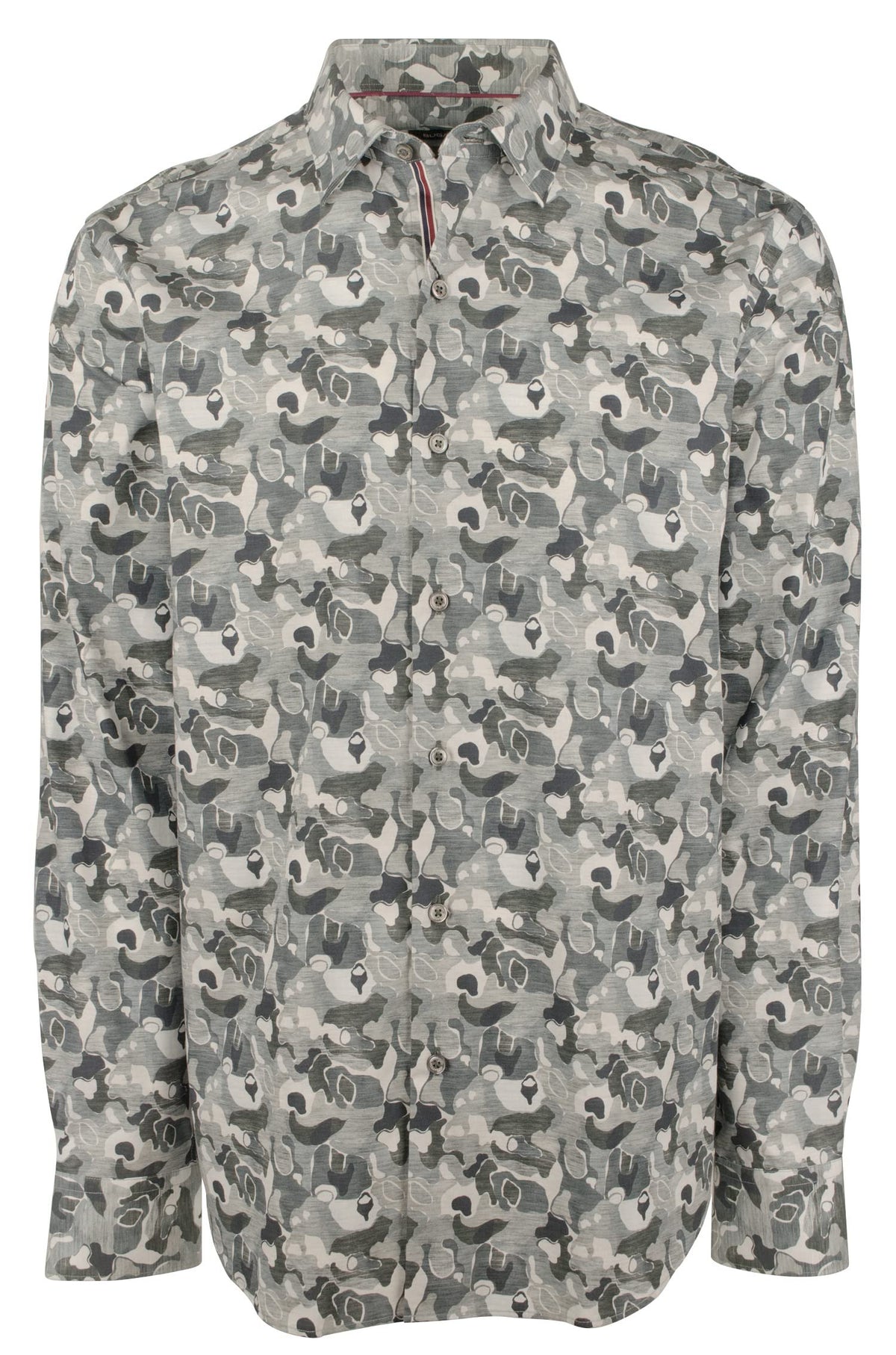 Bugatchi Men's Shaped Fit Long Sleeves Shirt