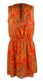 Lauren Ralph Lauren Women's Plus Size Sleeveless Paisley Blouson Dress