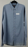 Customer Return Michael Kors Men's Slim Fit Light Wash Long Sleeve Shirt XXL