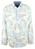 Tommy Bahama Erkek Büyük ve Uzun Coastline Fine Vines Kadife Uzun Kollu Gömlek Paloma 2XB