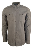 Kenneth Cole Men's Button Down Checkered Oxford Shirt BW Large